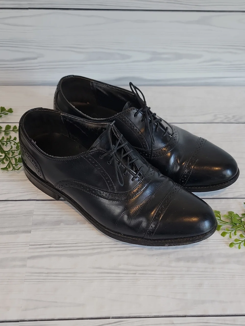 Dexter Cap-Toe Oxford Dress Shoes - Black Mens Size 11